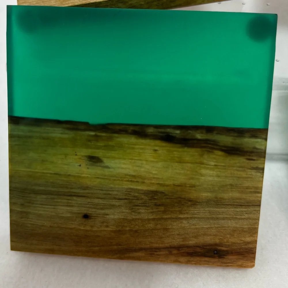 Christmas Resin & Wood Coaster Set of 4 — ‎ Holiday Home Decor Perfect gift